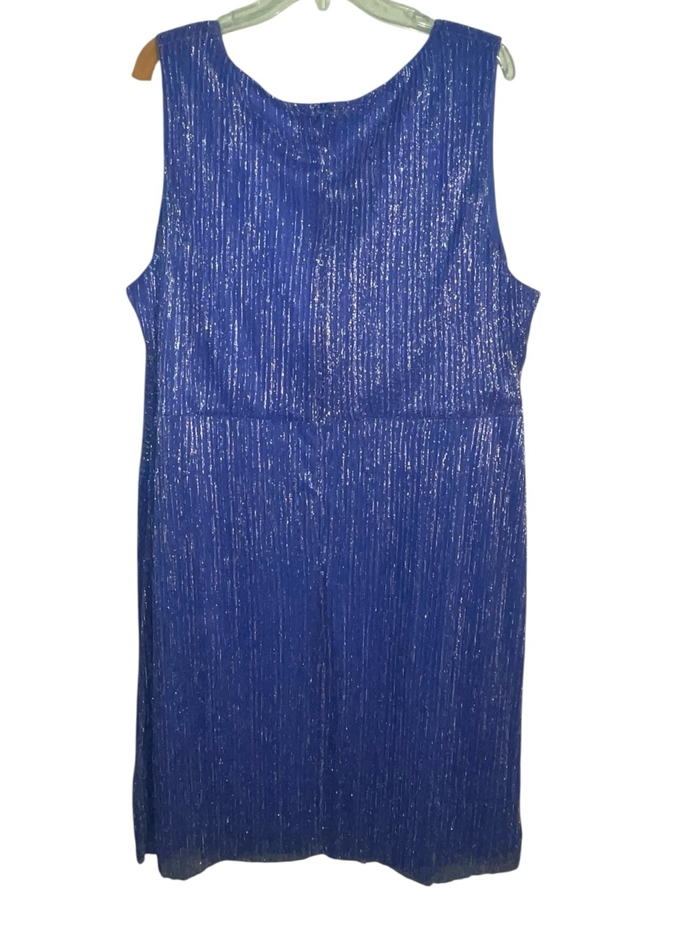Connected Apparel, Metallic, v-neck, twist front dress. 22W GUC - Picture 3 of 10